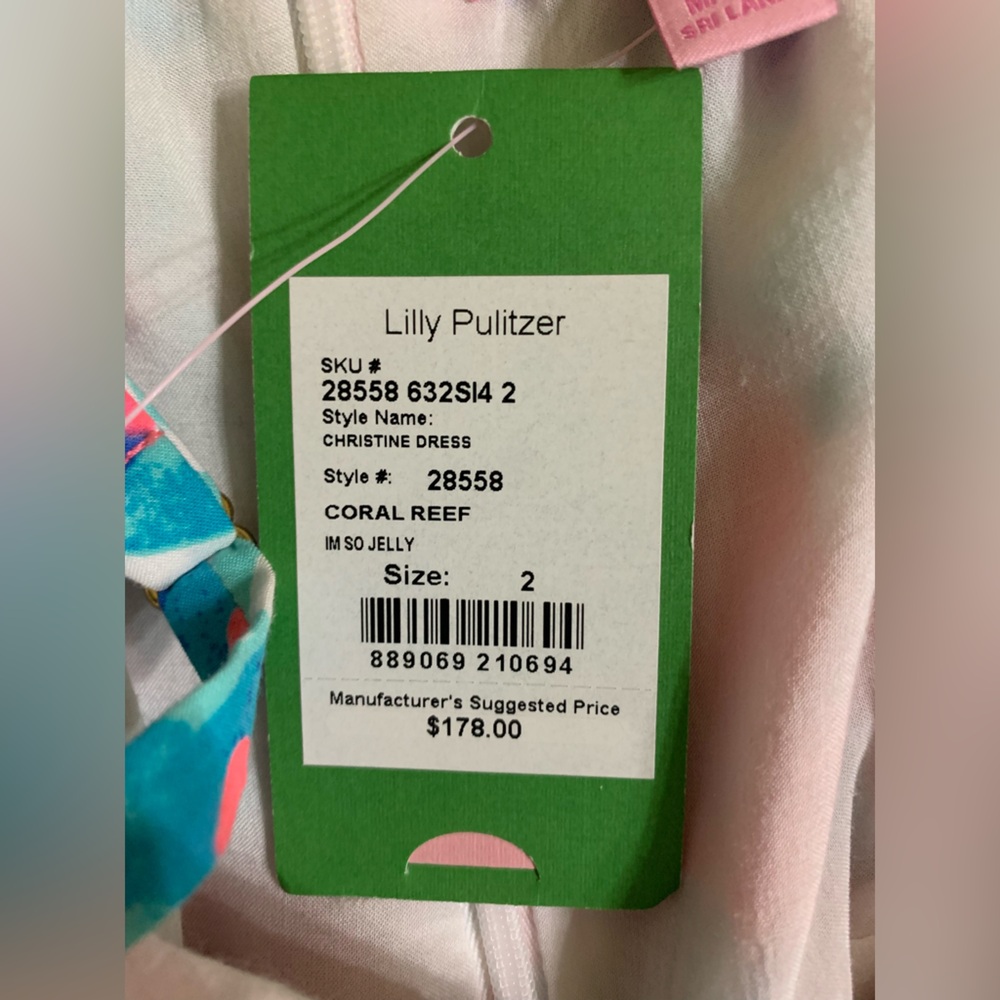 NWT $178 Lilly Pulitzer Size 2 Christine I’m So Jelly Multicolored Print Dress - Picture 10 of 12
